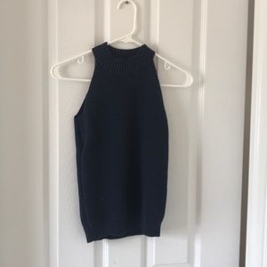Loft navy sleeveless sweater